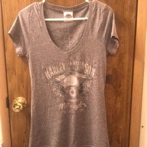 FINAL PRICE! Like New Harley Davidson V Neck Top